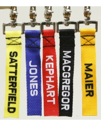 Embroidered Name Tag on 1 Inch Webbing with Clam Clip - Ruffian Specialties 10-02-0004